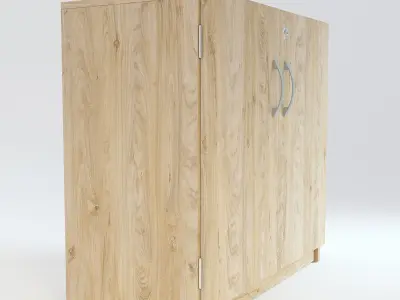 Wooden Cabinet 4 3D model