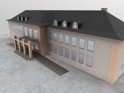 EDDB Old Terminal Low-poly 3D model