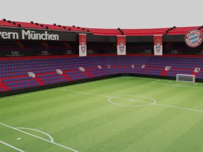 Bayern Munchen Football Stadium Low-poly 3D model