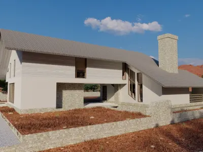 Casa Scene-villa-modern house 3D model 77