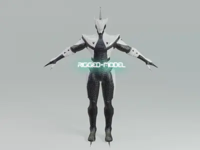 Low Poly - Cyborg Zodiac Theme - Capricorn Low-poly 3D model