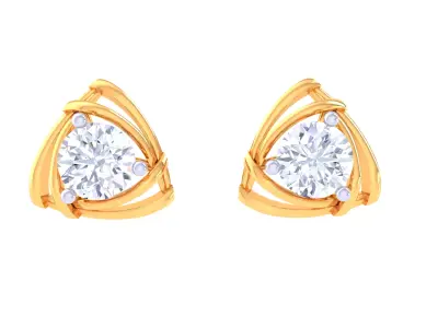 Solitaire Super Light Weight Stud Earring 3D print model
