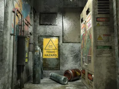 Old Prison Cell 1 Low-poly 3D model