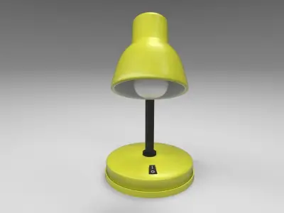 Modern table lamp yellow Low-poly 3D model