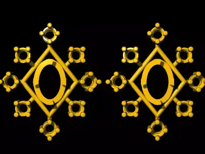 Tops earrings  3D print model