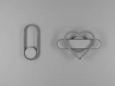 Wall lamps of various shapes Low-poly 3D model