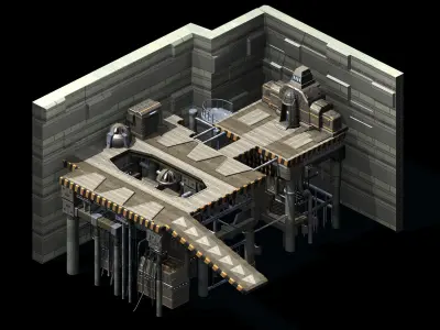 Spaceship - Assembly Room 01 3D model