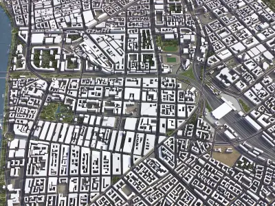 Harbin - 3D City Model Low-poly 3D model