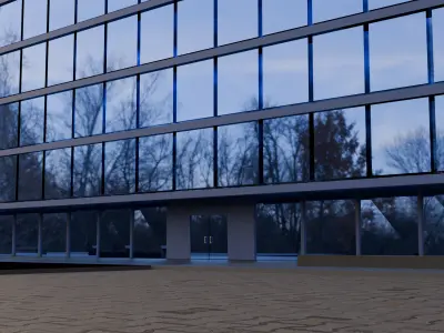 Modern Glass Building Skyscraper 3D model