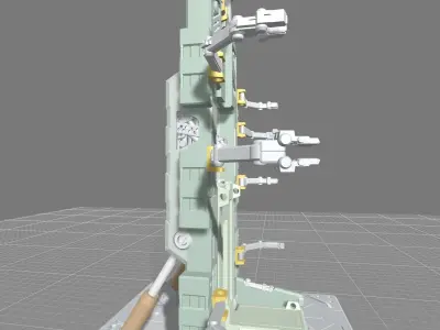 MGMHB08FMC Full Mechanic Details Mech Hangar MG 3D print model