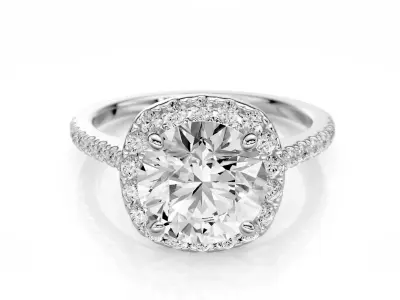 Engagement ring Elara 1-50ct 3D print model