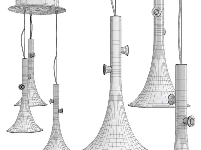 BAFFO MULTI LIGHT PENDANT Low-poly 3D model
