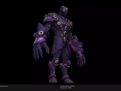 Low Poly Stylized Eye Sentinel Low-poly 3D model