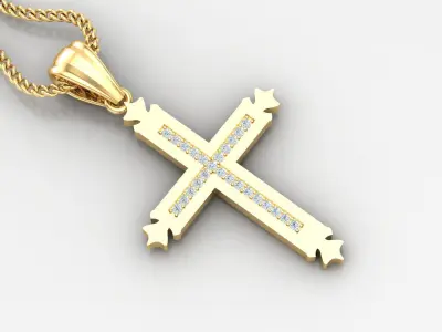 100 Light Gold Cross Pendant Album New Designs You Should Buy  3D print model