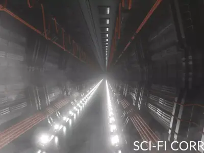 Spaceship Corridor 3D model