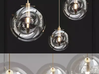 Chandelier christmas balls 3D model