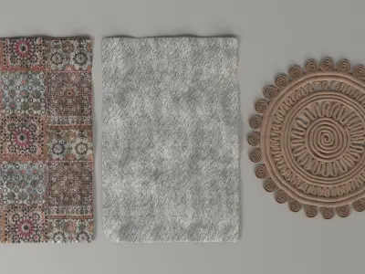 Carpets rug on table Free 3D model