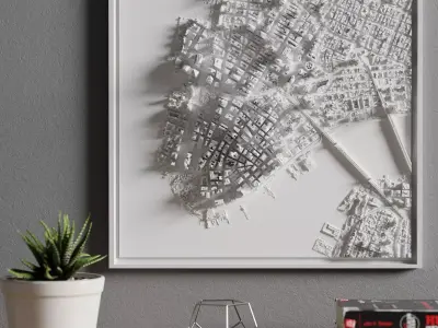 3D MODEL OF NEW YORK MANHATTAN DOWNTOWN 3D print model