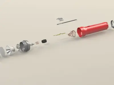 Torch light Free 3D model