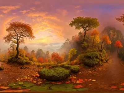 HDRI Next Level Forest Vol 2 Low-poly 3D model