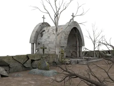 Cemetery Pack 3D model