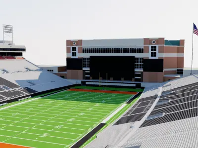 Boone Pickens Stadium - Oklahoma University Stadium USA 3D model