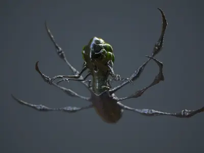 Abathur spider Low-poly 3D model
