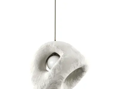 Unique Fertility Form illuminated sculpture Low-poly 3D model