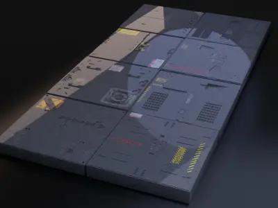 sci fi asset with textures 3D model