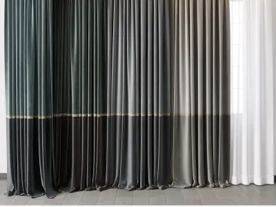 Hadi curtains 92 Low-poly 3D model
