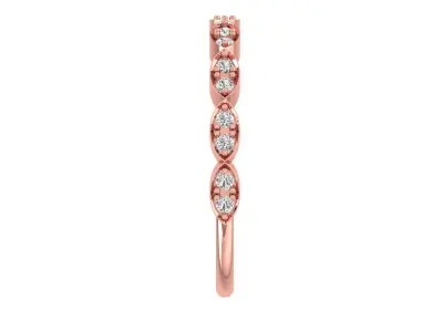Solitaire Women Light Weight Band Ring 3D print model 24