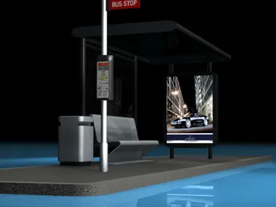Bus stop2 3D model