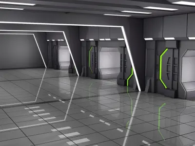 Sci Fi Room 3D model 68