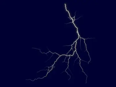 Realistic 3D Lightning CA-03 Low-poly 3D model