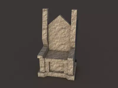 Stone Throne 3D model