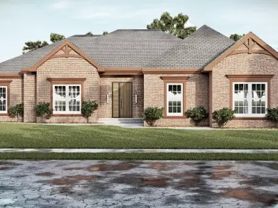 Traditional Style wood house Craftsman Exterior 3D model