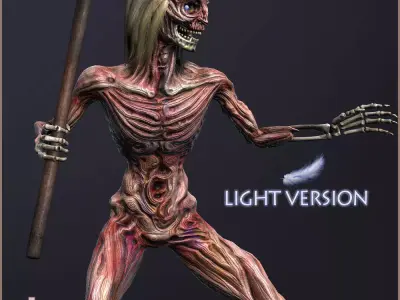 Dead Walker Light Low-poly 3D model