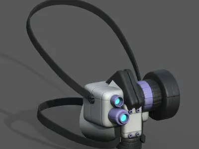 Gas mask scifi helmet futuristic technology  Low-poly 3D model