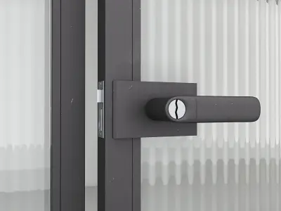 Aluminium door 3D model