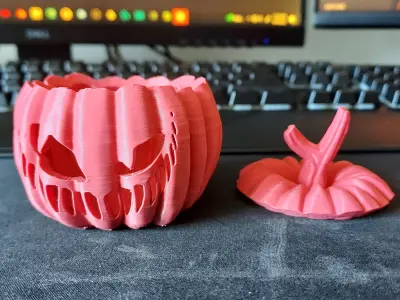 Jack-O-Lantern Tea Light LED Candle - Pre Supported STL Files 3D print model