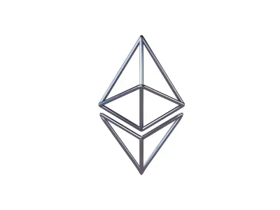 Neon Ethereum v1 004 Low-poly 3D model