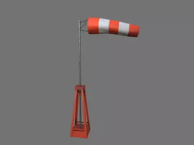 Windsock - PBR Game Ready Low-poly 3D model traffic cone Low-poly 3D model