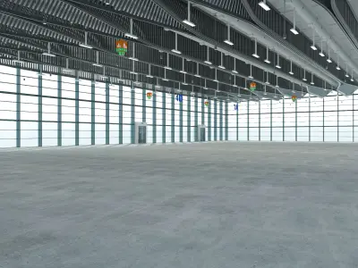 Exhibition Hall exterior and interior 18 3D model