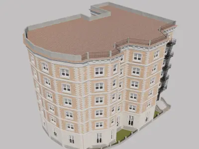 New York City Apartment Building 04 THREEDEE INC Low-poly 3D model