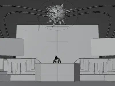 Sci-Fi Themed EDM Stage 3D Model 3D model