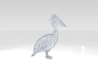 Pelican Wireframe 3D model