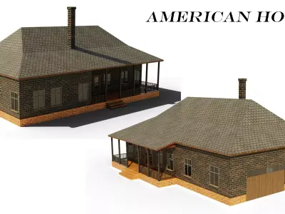 American House 6 Low-poly 3D model