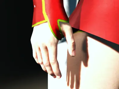 Mary Marvel Low-poly 3D model