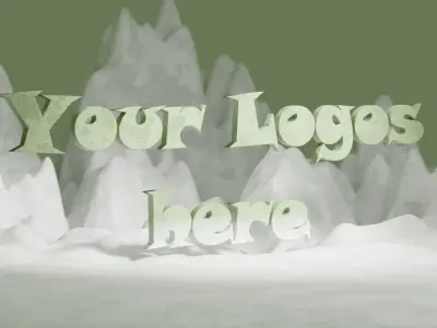 3D Text LOGO changeble title Texture