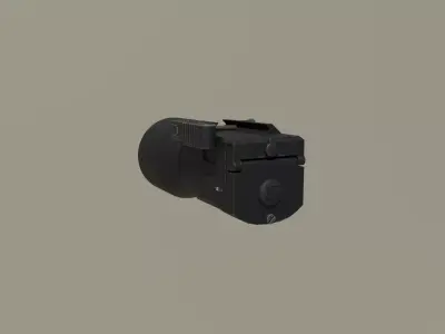 Klesch-2U Zenitco Gun Flashlight Low-poly 3D model